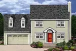 Lake House Plan Front of Home - Ridder Colonial Home 089D-0018 - Shop House Plans and More