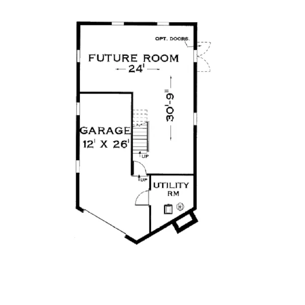 Lake House Plan Lower Level Floor - Ridder Colonial Home 089D-0018 - Shop House Plans and More