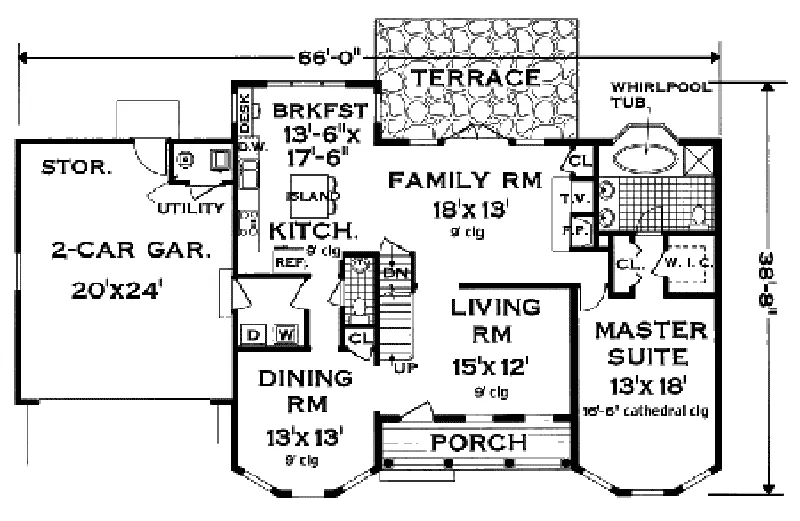 Farmhouse Plan First Floor - Grass Creek Victorian Home 089D-0020 - Search House Plans and More