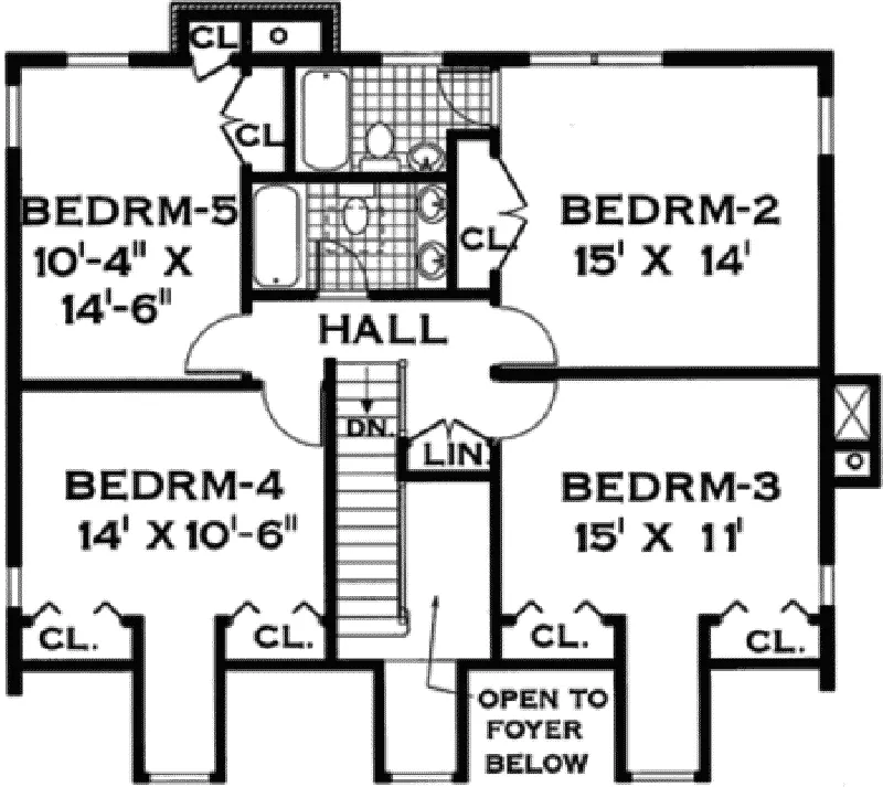 Country House Plan Second Floor - Fremont Park Cape Cod Style Home 089D-0021 - Search House Plans and More