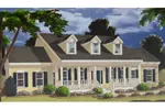 Classic Cape Cod Style Home With Dormers And Covered Front Porch