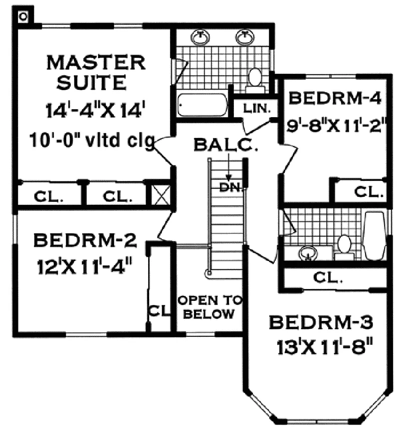 Victorian House Plan Second Floor - Lonetree Victorian Home 089D-0022 - Shop House Plans and More