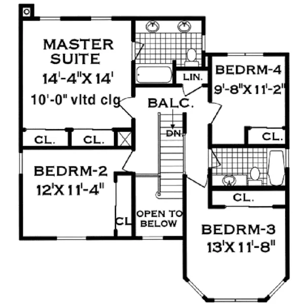 Farmhouse Plan Second Floor - Lonetree Victorian Home 089D-0022 - Shop House Plans and More