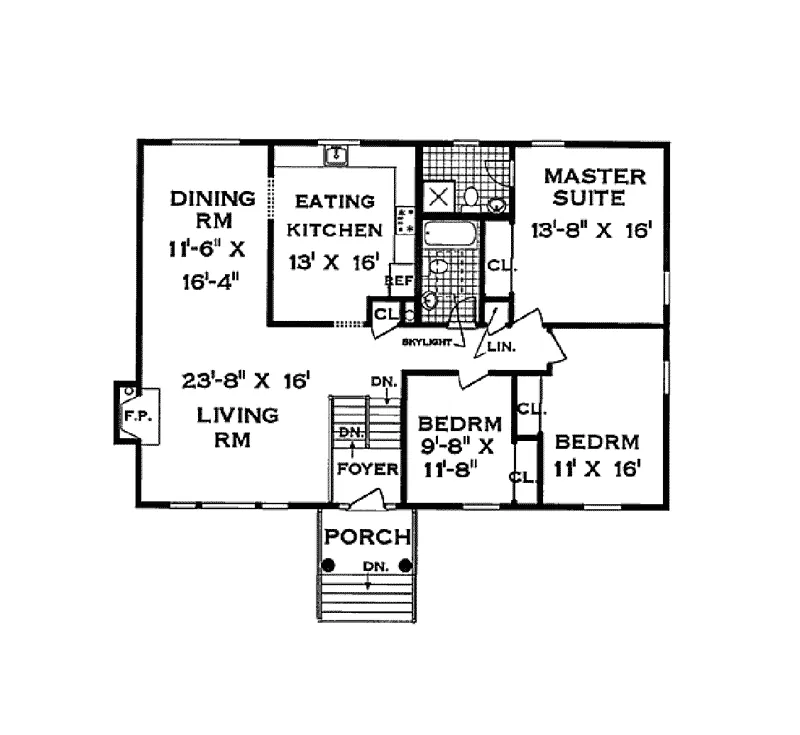 Southern House Plan First Floor - Manville Traditional Home 089D-0025 - Shop House Plans and More