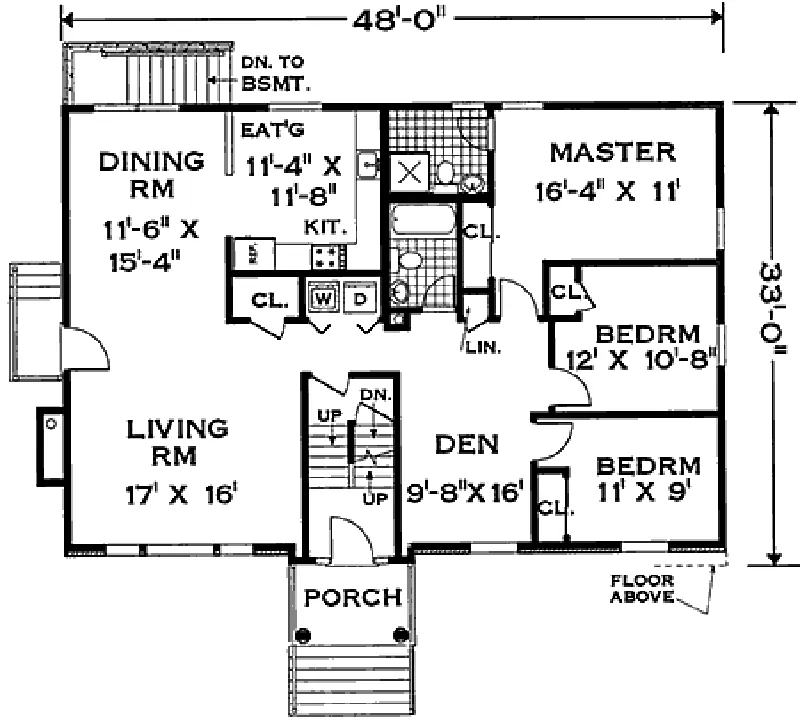 Traditional House Plan Lower Level Floor - Manville Traditional Home 089D-0025 - Shop House Plans and More
