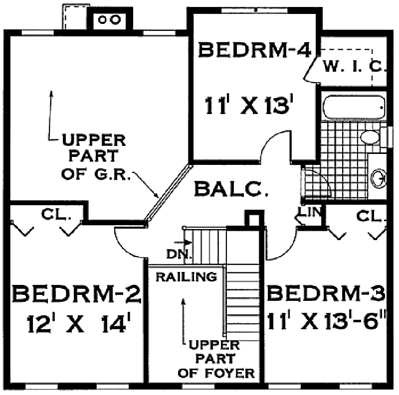 Colonial House Plan Second Floor - McKinley Manor Georgian Home 089D-0026 - Shop House Plans and More