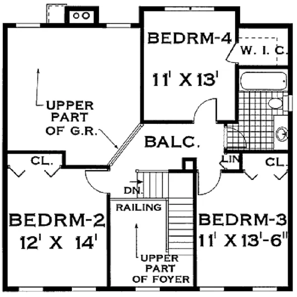 Colonial House Plan Second Floor - McKinley Manor Georgian Home 089D-0026 - Shop House Plans and More