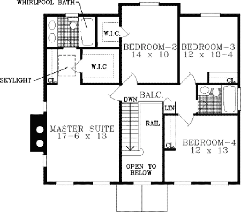 Traditional House Plan Second Floor - Dubois Cliff Traditional Home 089D-0031 - Search House Plans and More