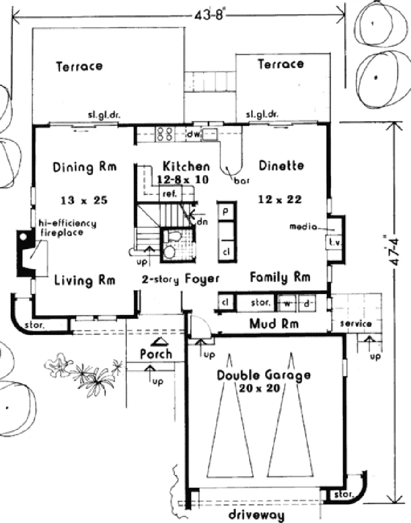 Traditional House Plan First Floor - Yellowstone Rustic Home 089D-0032 - Shop House Plans and More