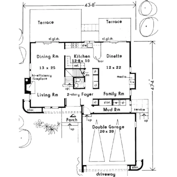 Traditional House Plan First Floor - Yellowstone Rustic Home 089D-0032 - Shop House Plans and More