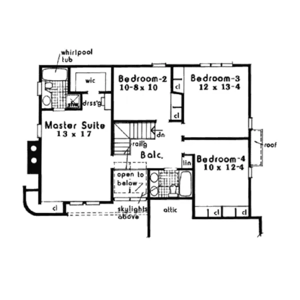 Traditional House Plan Second Floor - Yellowstone Rustic Home 089D-0032 - Shop House Plans and More