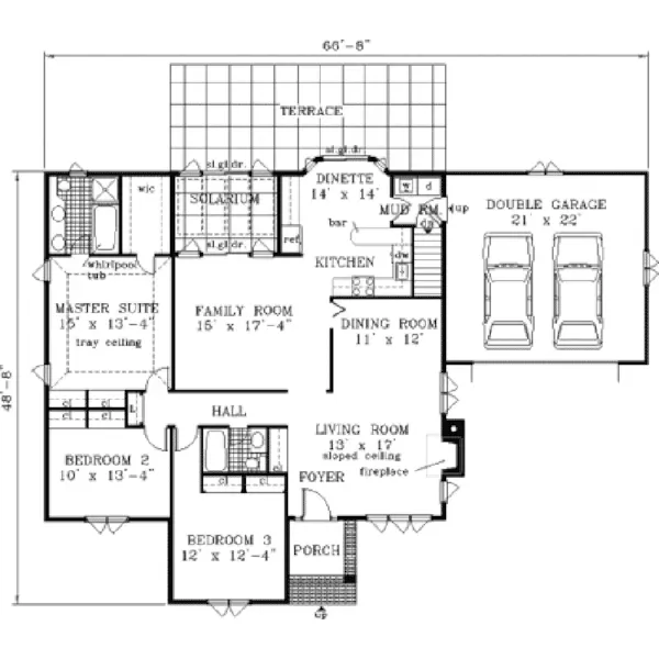 Country House Plan First Floor - Fontenelle Craftsman Home 089D-0037 - Search House Plans and More