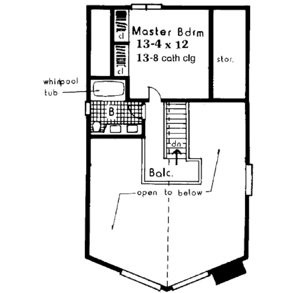 Waterfront House Plan Second Floor - Rockycrest Rustic A-Frame Home 089D-0041 - Shop House Plans and More