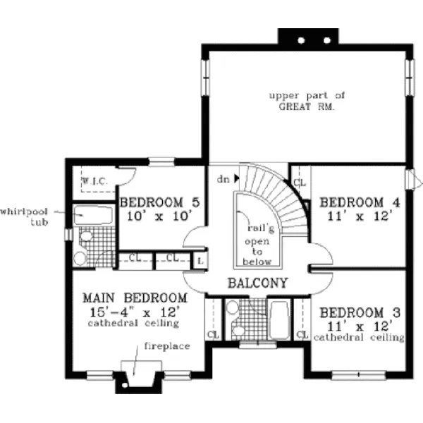 Country House Plan Second Floor - Laramie Creek Rustic Home 089D-0042 - Shop House Plans and More