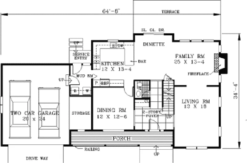 Southern House Plan First Floor - Currier Country Home 089D-0047 - Search House Plans and More