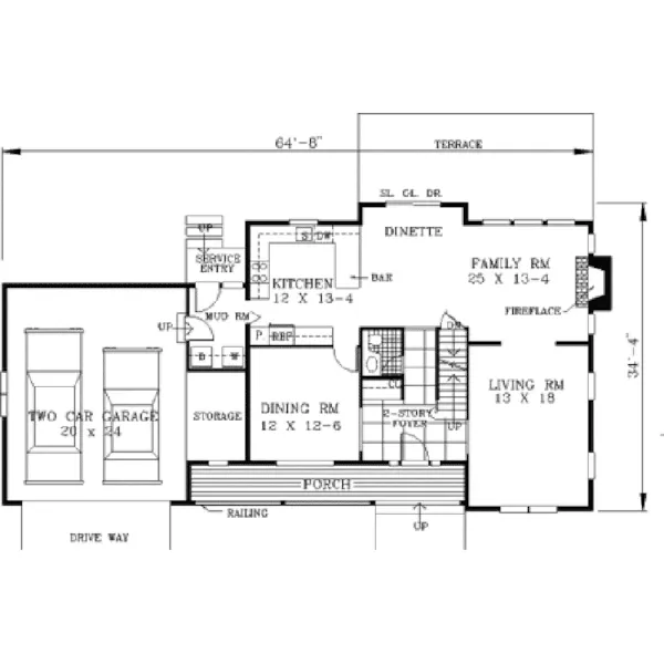 Traditional House Plan First Floor - Currier Country Home 089D-0047 - Search House Plans and More