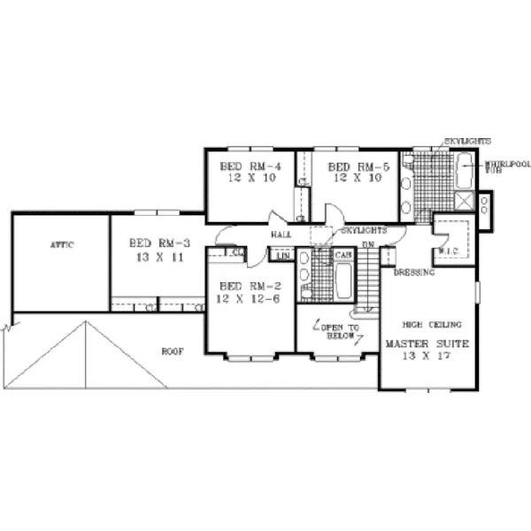 Traditional House Plan Second Floor - Currier Country Home 089D-0047 - Search House Plans and More