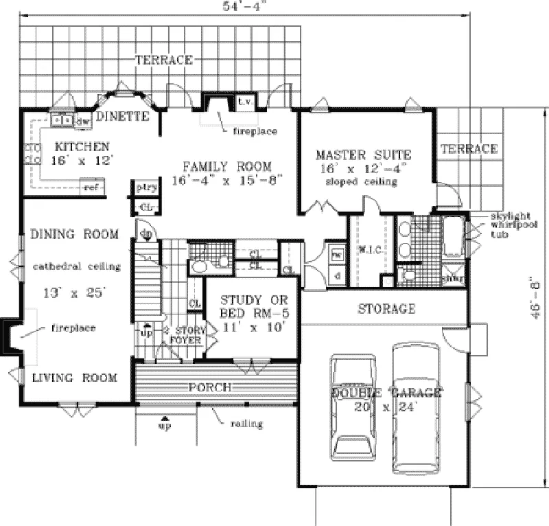 Traditional House Plan First Floor - Lindhorst Country Home 089D-0050 - Shop House Plans and More