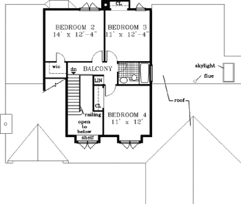 Traditional House Plan Second Floor - Lindhorst Country Home 089D-0050 - Shop House Plans and More
