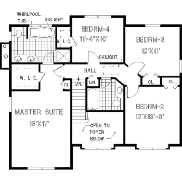 Traditional House Plan Second Floor - Leopold Country Home 089D-0053 - Shop House Plans and More