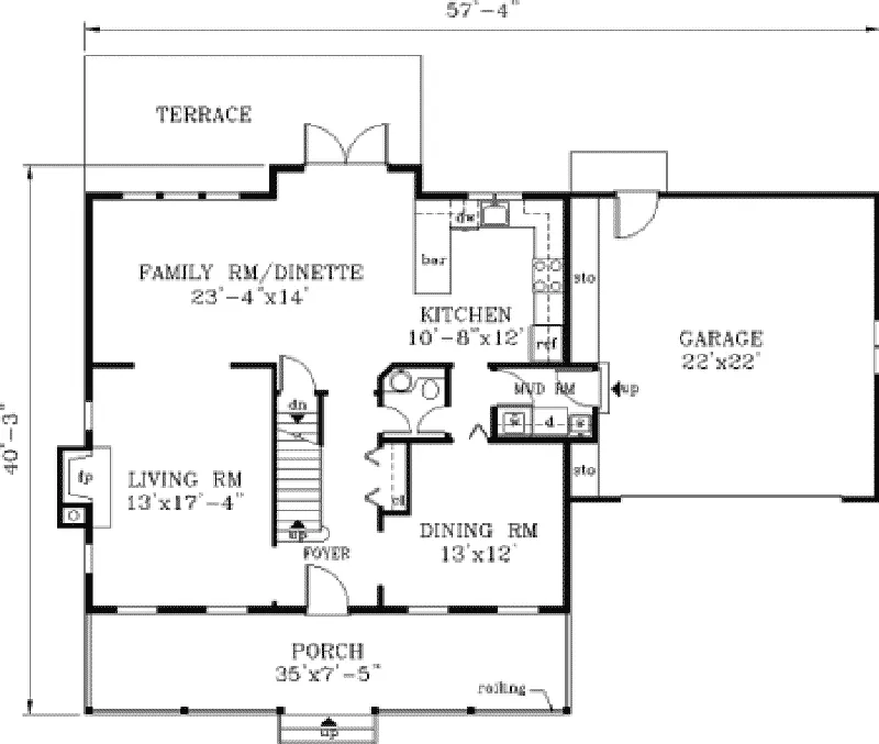 Country House Plan First Floor - Tolstoy Country Home 089D-0058 - Shop House Plans and More