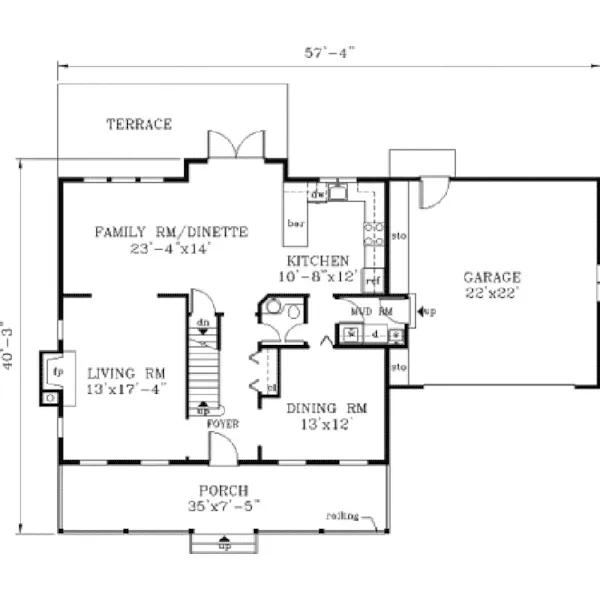 Traditional House Plan First Floor - Tolstoy Country Home 089D-0058 - Shop House Plans and More