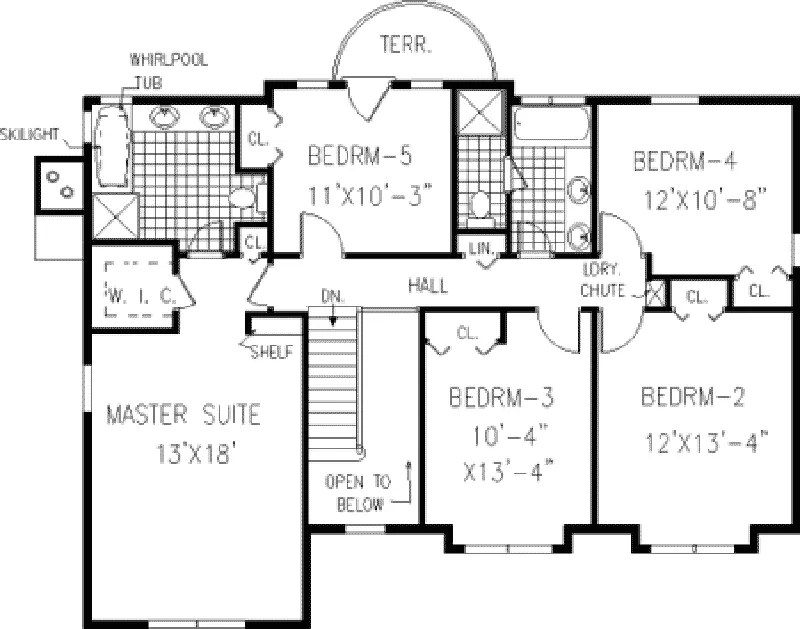 Country House Plan Second Floor - Canyon Farm Country Home 089D-0063 - Search House Plans and More