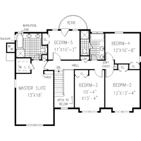 Country House Plan Second Floor - Canyon Farm Country Home 089D-0063 - Search House Plans and More