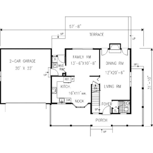 Country House Plan First Floor - Clarkson Valley Farmhouse 089D-0064 - Search House Plans and More