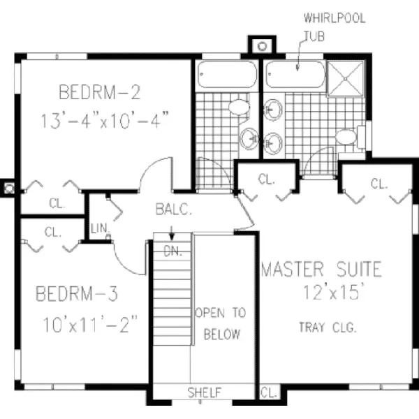 Country House Plan Second Floor - Clarkson Valley Farmhouse 089D-0064 - Search House Plans and More