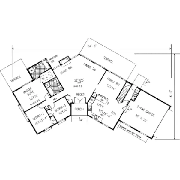 Ranch House Plan First Floor - Savannah Bay Country Home 089D-0069 - Shop House Plans and More