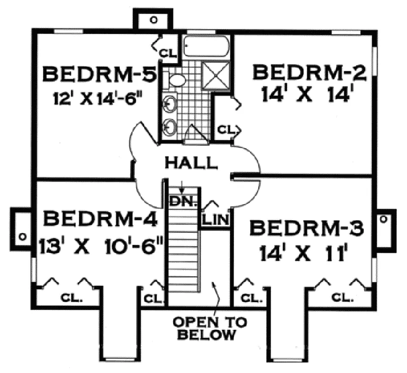 Country House Plan Second Floor - Shalimar Point Cape Cod Home 089D-0070 - Shop House Plans and More