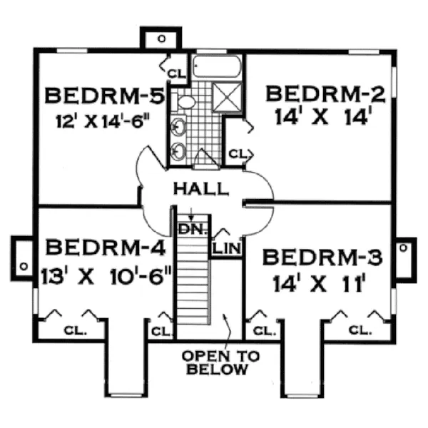 Country House Plan Second Floor - Shalimar Point Cape Cod Home 089D-0070 - Shop House Plans and More