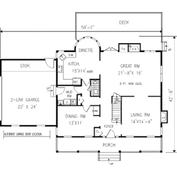 Cape Cod & New England House Plan First Floor - Fernglen Cape Cod Style Home 089D-0079 - Search House Plans and More