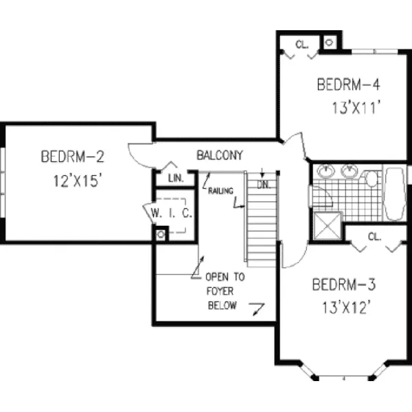 Southern House Plan Second Floor - Eisele Country Home 089D-0080 - Search House Plans and More