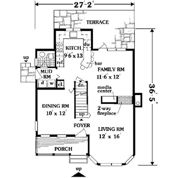 Country House Plan First Floor - Edmondson Victorian Home 089D-0081 - Search House Plans and More