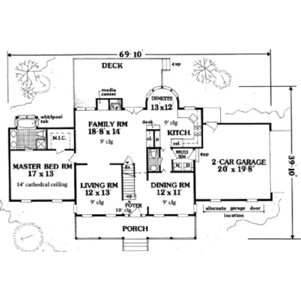 Traditional House Plan First Floor - Amber Creek Cape Cod Style Home 089D-0082 - Search House Plans and More