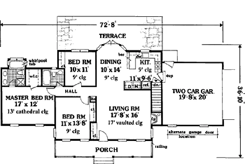 Southern House Plan First Floor - Mulberry Park Country Home 089D-0083 - Shop House Plans and More