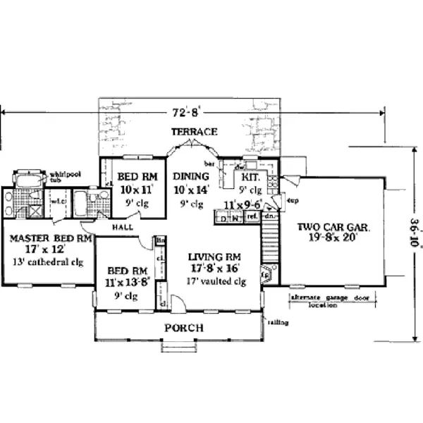 Southern House Plan First Floor - Mulberry Park Country Home 089D-0083 - Shop House Plans and More