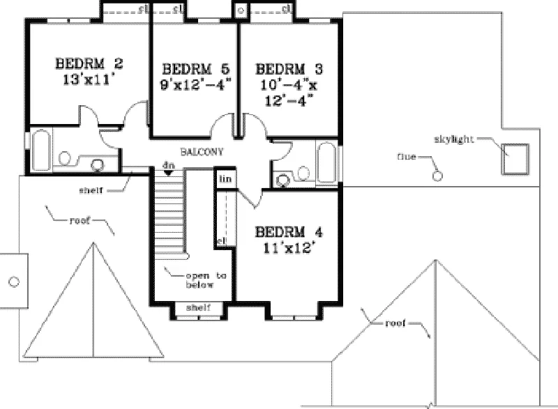 Traditional House Plan Second Floor - Hurstgreen Country Home 089D-0084 - Search House Plans and More