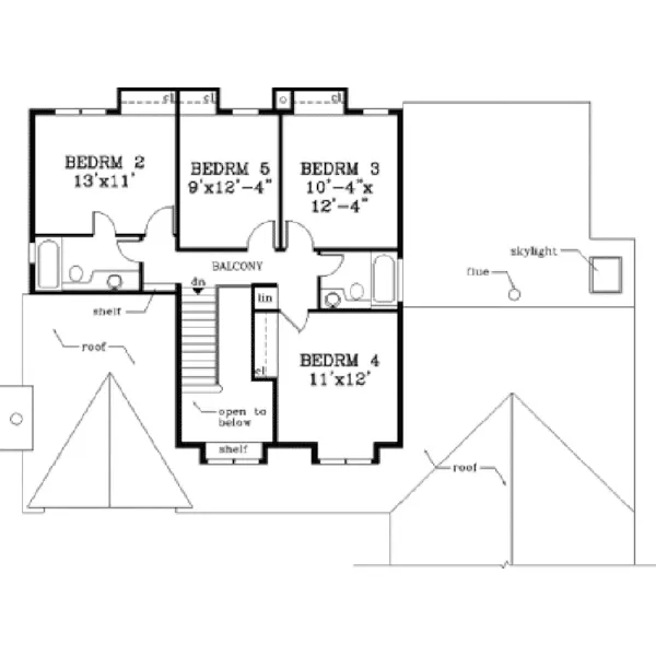 Traditional House Plan Second Floor - Hurstgreen Country Home 089D-0084 - Search House Plans and More