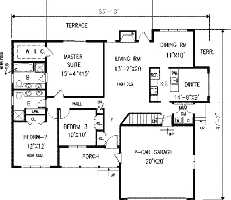 Traditional House Plan First Floor - Lavida Ranch Home 089D-0086 - Shop House Plans and More