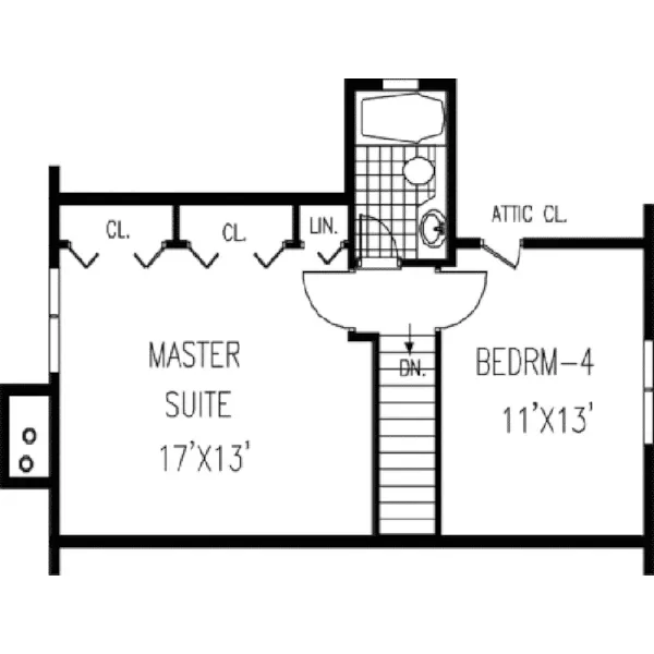 Colonial House Plan Second Floor - Windsor Valley Country Home 089D-0087 - Shop House Plans and More