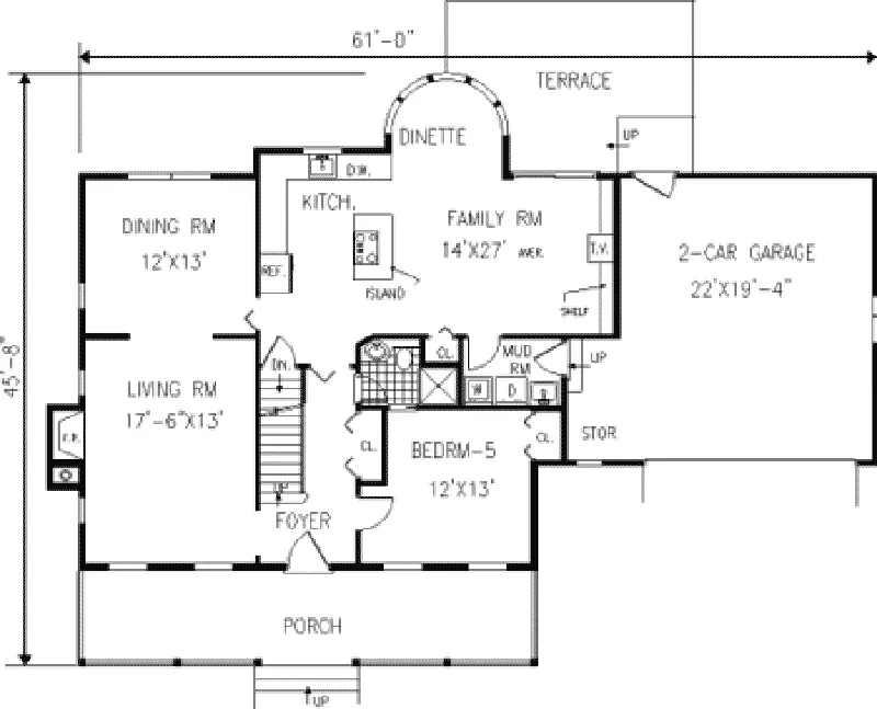 Southern House Plan First Floor - Tupelo Hill Traditional Home 089D-0091 - Shop House Plans and More