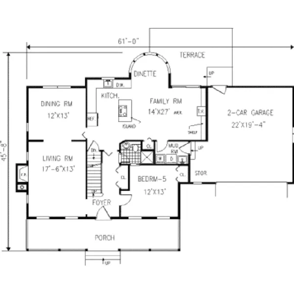 Country House Plan First Floor - Tupelo Hill Traditional Home 089D-0091 - Shop House Plans and More