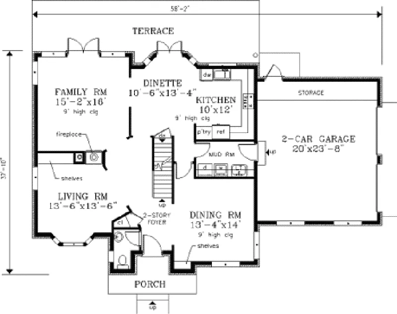 Southern House Plan First Floor - Melissa Mill Traditional Home 089D-0093 - Shop House Plans and More