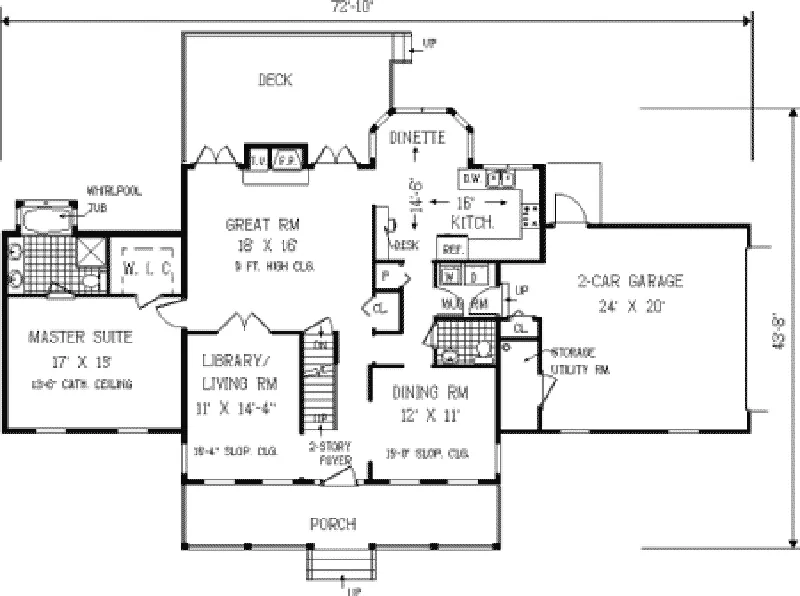 Country House Plan First Floor - Sharon Place Cape Cod Home 089D-0097 - Shop House Plans and More