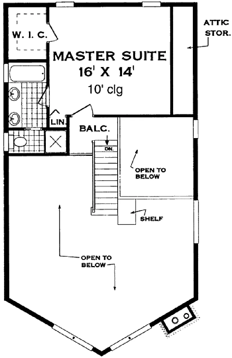 Lake House Plan Second Floor - Rambler Terrace Mountain Home 089D-0105 - Shop House Plans and More