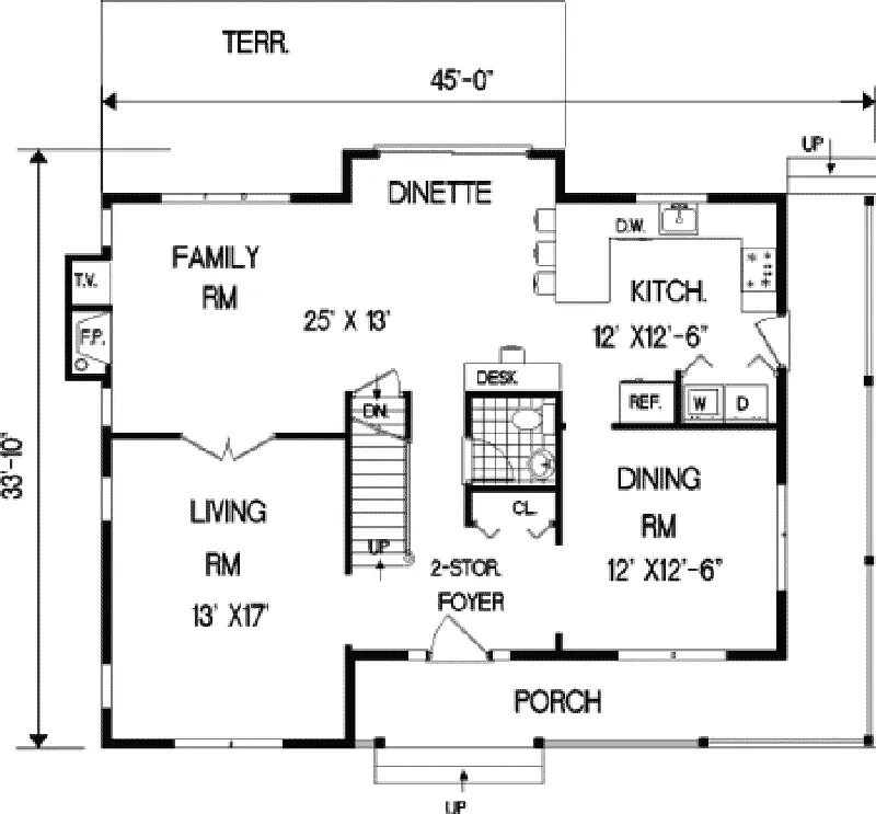 Country House Plan First Floor - Teton Creek Contemporary Home 089D-0107 - Shop House Plans and More