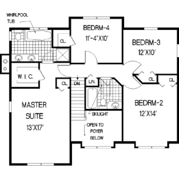 Country House Plan Second Floor - Teton Creek Contemporary Home 089D-0107 - Shop House Plans and More